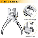 3/16 Inch Grommet Eyelet Plier Set with 200 Grommets