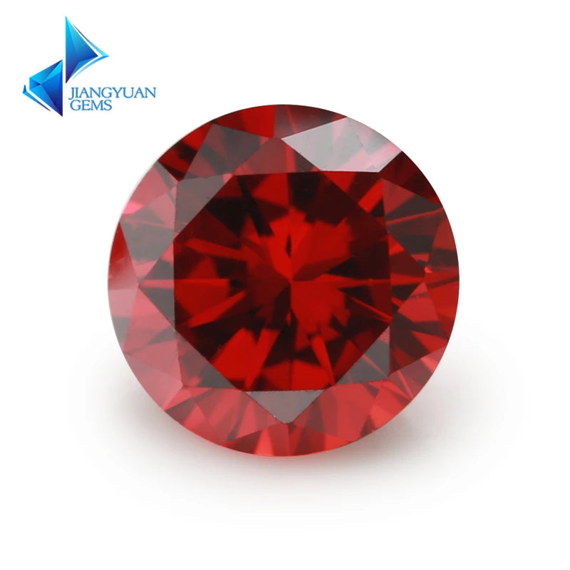 3-16mm Garnet 5A CZ Stone Round Cut Cubic Zirconia