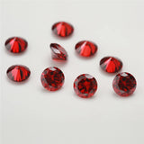 3-16mm Garnet 5A CZ Stone Round Cut Cubic Zirconia