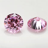 3~16mm 5A Pink CZ Stone Round Cut Brilliant CZ Stone