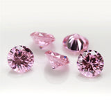 3~16mm 5A Pink CZ Stone Round Cut Brilliant CZ Stone
