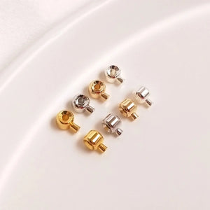 2.5MM Copper Snap End Beads Clip DIY Jewelry Accessories