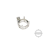3-20MM Round Prong Bezel Settings 925 Sterling Silver CZ Pendant Charm DIY