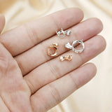 3-20MM Round Prong Bezel Settings 925 Sterling Silver CZ Pendant Charm DIY