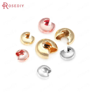 18K Brass Opening Beads Station Beads Clasps for Jewelry Making