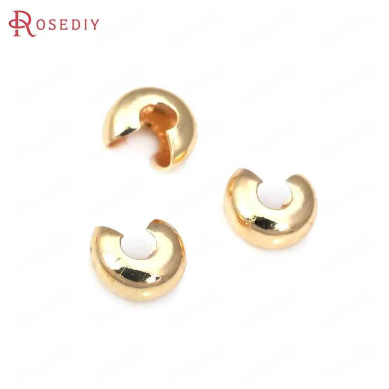 18K Brass Opening Beads Station Beads Clasps for Jewelry Making