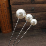 2PCS Women Simulated Pearl Hairpins Barrette Clip Wedding Bridal Hair Jewelry