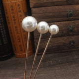2PCS Women Simulated Pearl Hairpins Barrette Clip Wedding Bridal Hair Jewelry