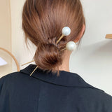 2PCS Women Simulated Pearl Hairpins Barrette Clip Wedding Bridal Hair Jewelry