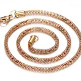 High-Quality Titanium Steel 3.2mm Round Mesh Necklace