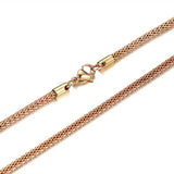 High-Quality Titanium Steel 3.2mm Round Mesh Necklace