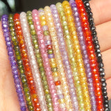 Multicolor Faceted Cubic Zirconia Rhinestone Beads 15''