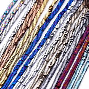 2mm Hematite Stone Rectangular Beads Loose for Jewelry Making DIY 15''
