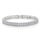 3/3.5/4/5mm Moissanite Bracelet S925 Sterling Silver Wedding Party Jewelry