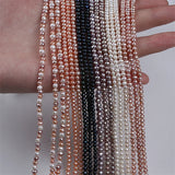 AAAA High Freshwater Potato Shape Natural Pearls 3-3.5mm Jewelry Making