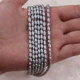 Gray Freshwater Pearl Rice Shape Strands
