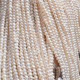 3-3.5mm Natural Freshwater Pearl Punch Loose Beads DIY Jewelry Material