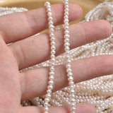 3-3.5mm Natural Freshwater Pearl Punch Loose Beads DIY Jewelry Material