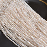 3-3.5mm Natural Freshwater Pearl Punch Loose Beads DIY Jewelry Material