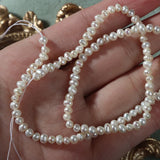 3-3.5mm Natural Freshwater Pearl Small Beads Fine Chain DIY Necklace Earrings