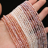 Natural Freshwater Pearl Beads Small Round Loose Pearl Bead