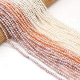 Natural Freshwater Pearl Beads Small Round Loose Pearl Bead