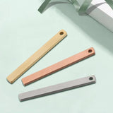 Stainless Steel Rectangle Charms 32mm Single Hole Fillet Mirror Polished