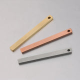 Stainless Steel Rectangle Charms 32mm Single Hole Fillet Mirror Polished