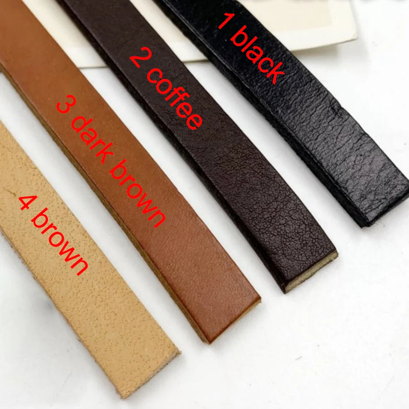3mm Thickness Leather Flat Thong Cord for DIY Jewelry Making