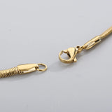 Snake Chain Choker Stainless Steel Necklace Unisex Jewelry