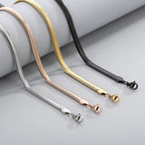 Snake Chain Choker Stainless Steel Necklace Unisex Jewelry