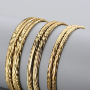 Snake Chain Choker Stainless Steel Necklace Unisex Jewelry