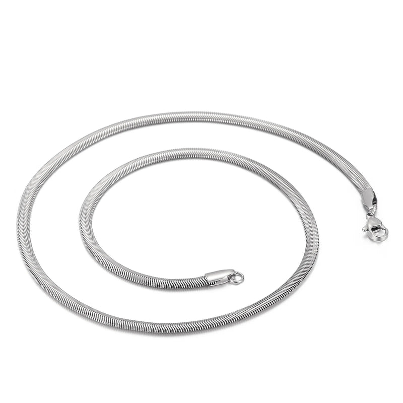 Snake Chain Choker Stainless Steel Necklace Unisex Jewelry