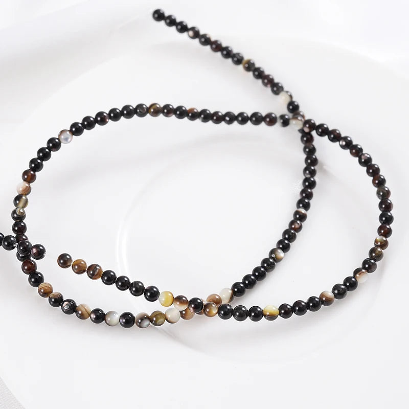 Natural Shell Stone Beads Charms Round Shell Pearl Loose Beads