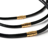Vintage Leather Necklace Rope Chain Magnetic Clasp Choker Neck Jewelry