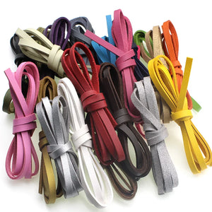 Flat Suede Leather Cord Soft PU Leather Rope For DIY Jewelry Making