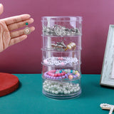 Transparent Rotating Jewelry Storage Box Makeup Organizer