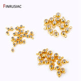 18K Plated Smart Bead With Silicone Insert For DIY Chain, Loop Jewelry Making
