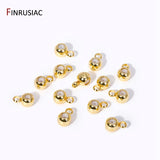 18K Plated Smart Bead With Silicone Insert For DIY Chain, Loop Jewelry Making