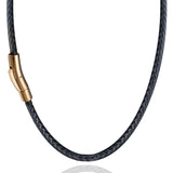 Braided Leather Necklace Cord Stainless Steel Magnetic Clasp