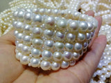 Freshwater Pearl Coin Bracelet 7.5 Inch Natural Beads