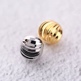 Gold/Silver Plated Spiral Pattern Copper Beads 10mm for DIY Jewelry Making
