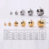 Gold/Silver Plated Spiral Pattern Copper Beads 10mm for DIY Jewelry Making