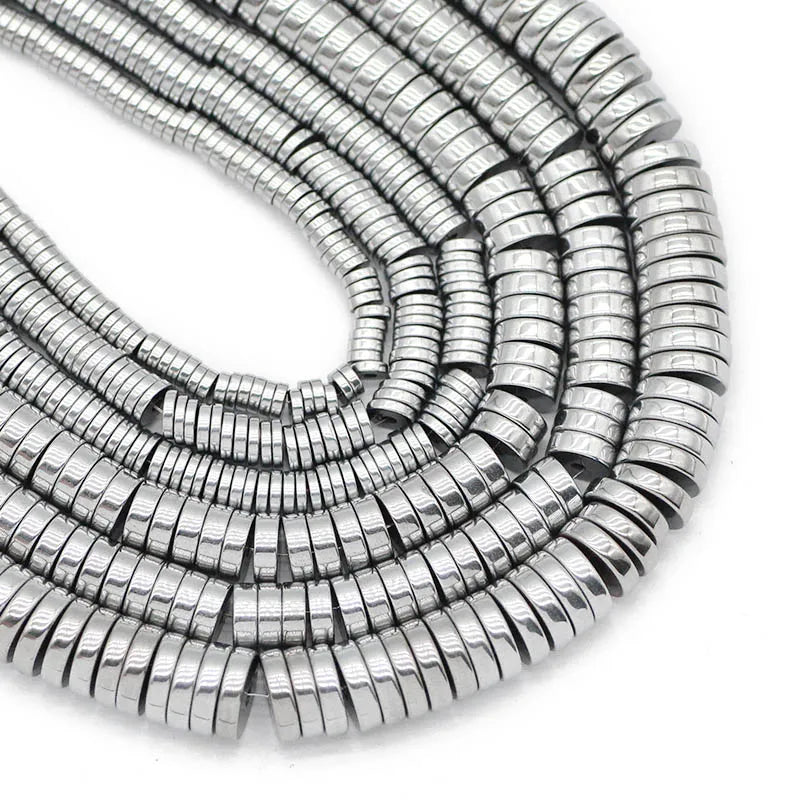 8MM Hematite Flat Round Spacer Beads for Jewelry Making DIY Bracelet