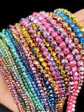 3/4/6/8MM Hematite Spacer Faceted Round Beads for Jewelry Making