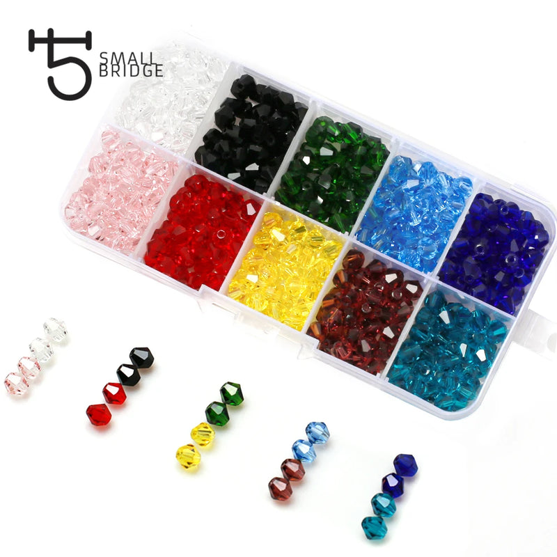 3 4 6mm Czech Faceted Bicone Crystal Beads for Jewelry Making