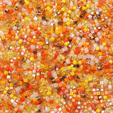 3/4/6mm Czech Glass Square Beads Orange AB Mixed Crystal Faceted Cube