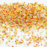 3/4/6mm Czech Glass Square Beads Orange AB Mixed Crystal Faceted Cube
