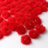 3/4Cm Mink Pompom Hair Accessories Hook Earrings Brooch Furry DIY