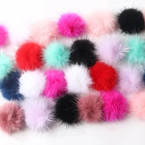 3/4Cm Mink Pompom Hair Accessories Hook Earrings Brooch Furry DIY